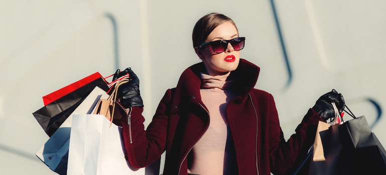 woman trying retail therapy in Aventura