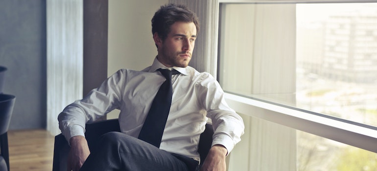 man in an office