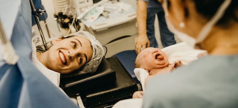woman at a hospital