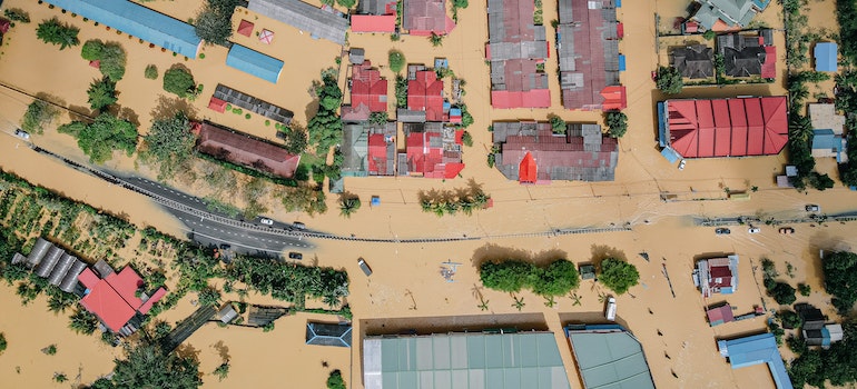 flooded area
