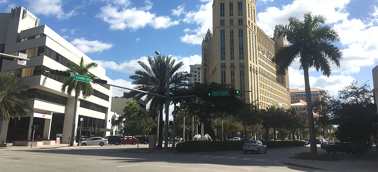 street in one of the top South Florida cities