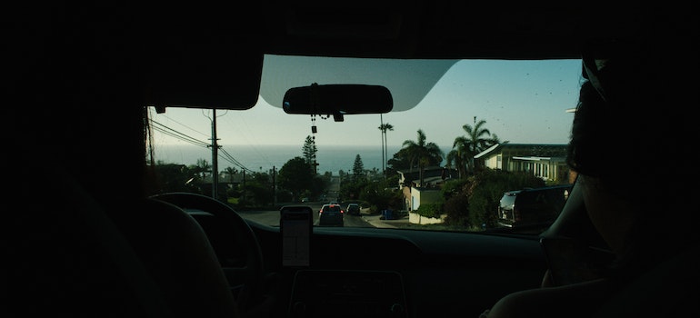 driving a car