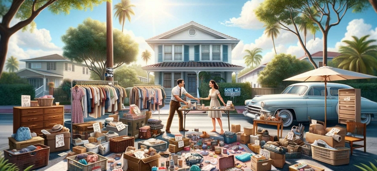 organizing a garage sale in Miami