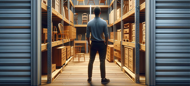 checking furniture in storage