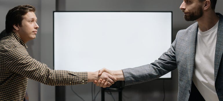 office handshake