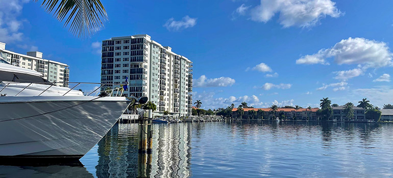 harbor in one of the dog-friendly cities in South Florida