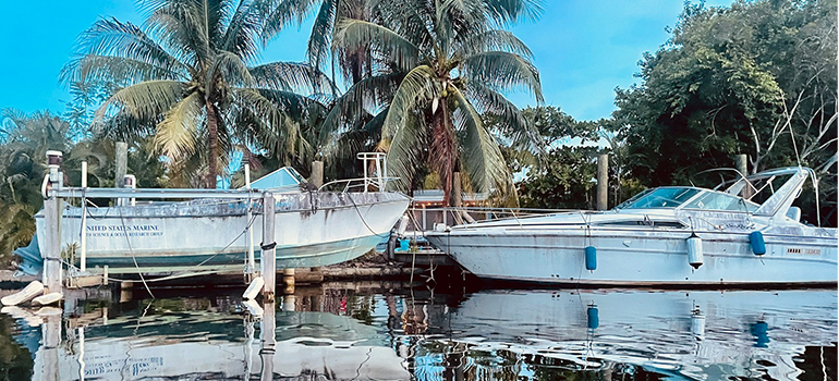 navigating the canals of Fort Lauderdale while renting a boat