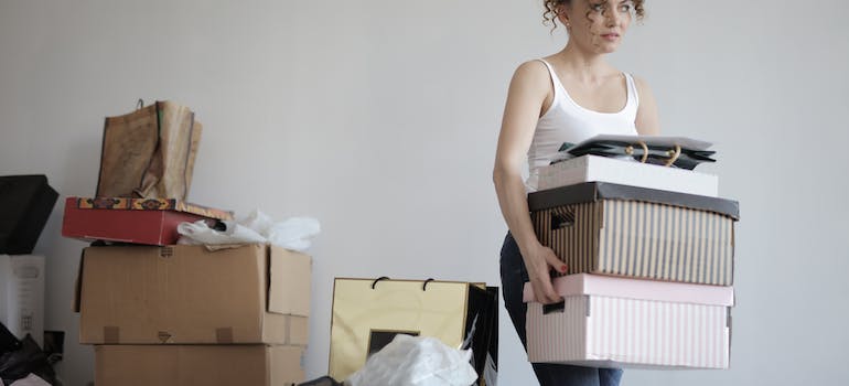 trying to prep your move with your baby by decluttering