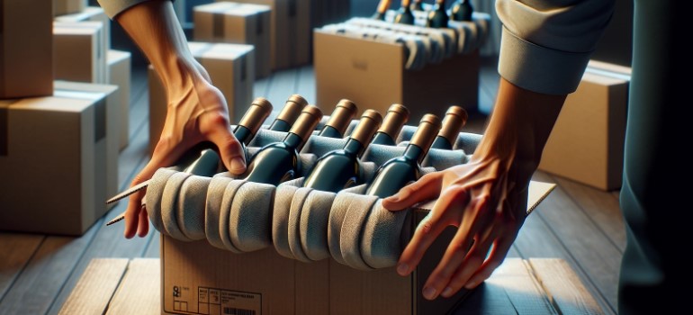 movers packing and relocating your wine collection