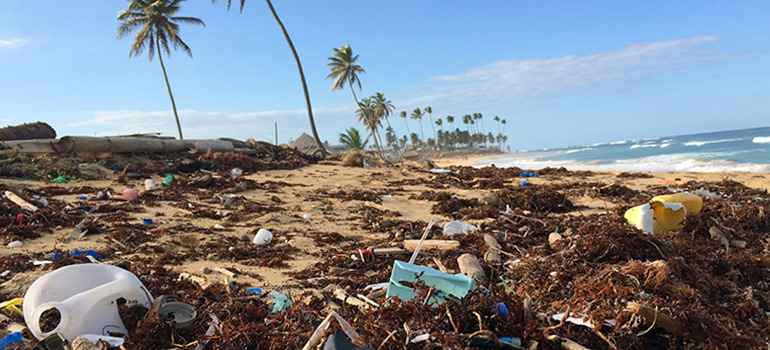 junk on a beach