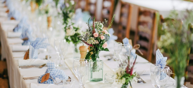 decorating a table and thinking about the businesses that can benefit from self storage