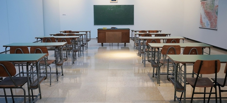 empty classroom