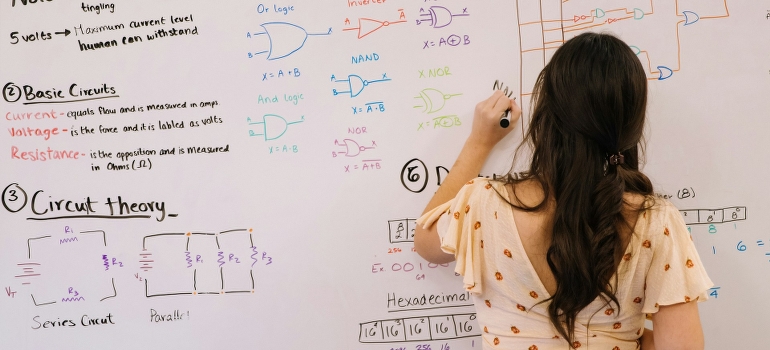 teacher in class