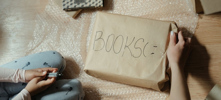 wrapping books