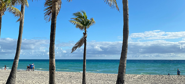 visiting beach after moving from Coral Springs to Hollywood
