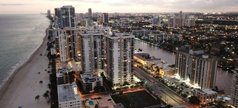 moving from Miami to Hallandale Beach by plane