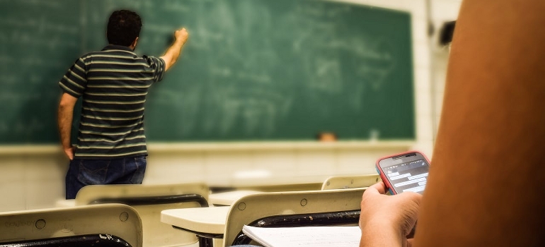 teacher in class