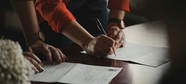 signing a contract