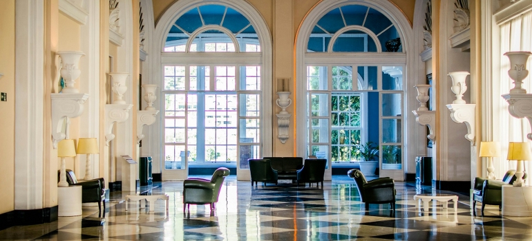 hotel lobby