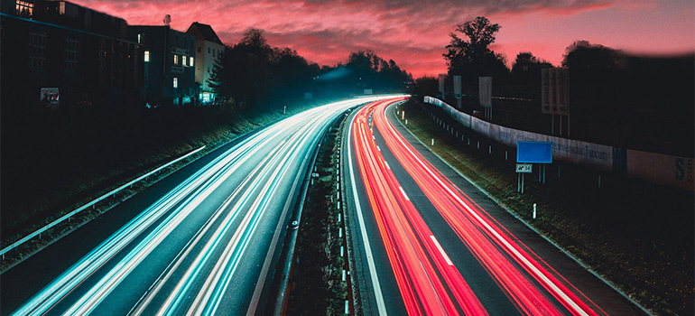 lights on a highway