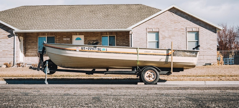 boat on a trailer