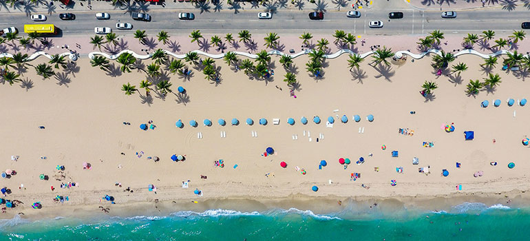 beach from air