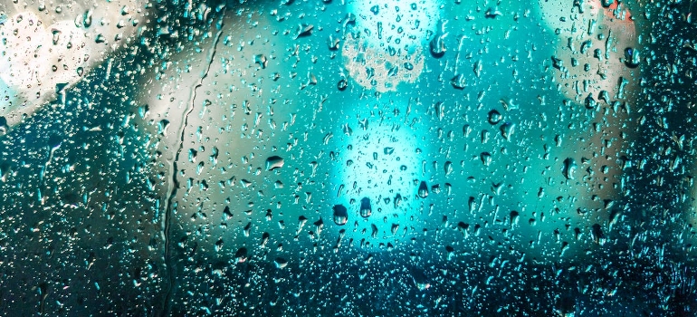 moisture on glass