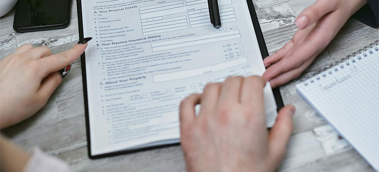 showing paperwork