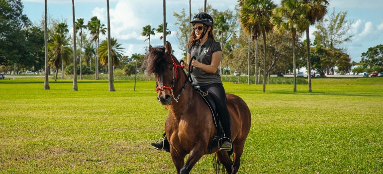 riding a horse after a move from Plantation to Davie