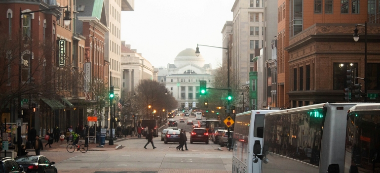 walking the streets after moving from Sunny Isles Beach to Washington DC